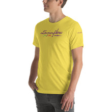 Load image into Gallery viewer, stay inflow PURPLE &amp; YELLOW Short-Sleeve Unisex T-Shirt