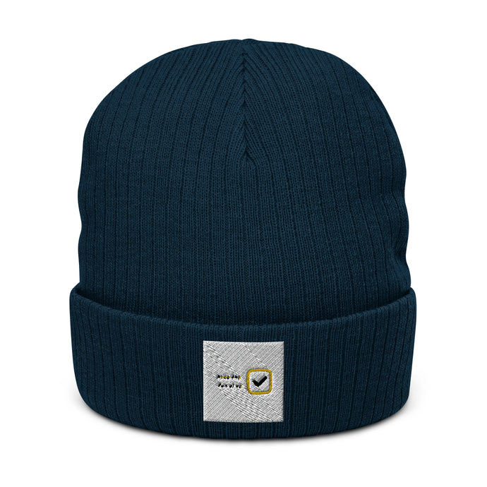 keep the fun alive Ribbed knit beanie